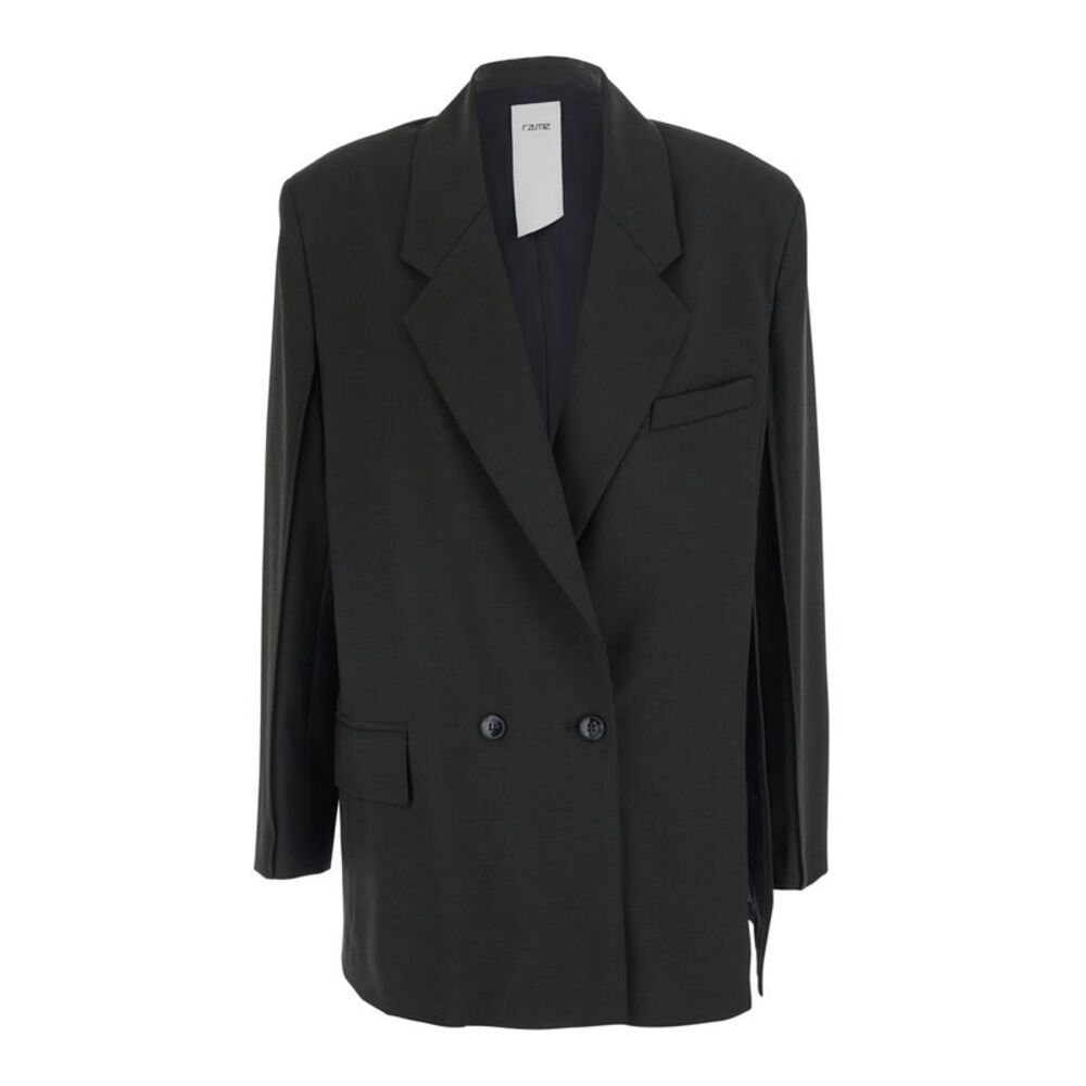Rame Women Coat With Shirt Collar And Long Sleeves In Tech Fabric Green Women